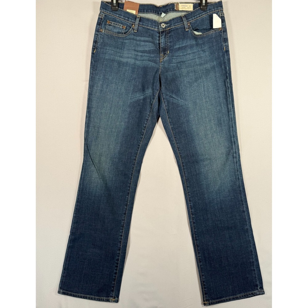 NWT Gap Jeans 1969 Straight Stretch 14R 36x32.5 9in Rise Med‎ Wash Comfort Style